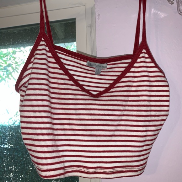 striped crop tank top - Picture 3 of 5
